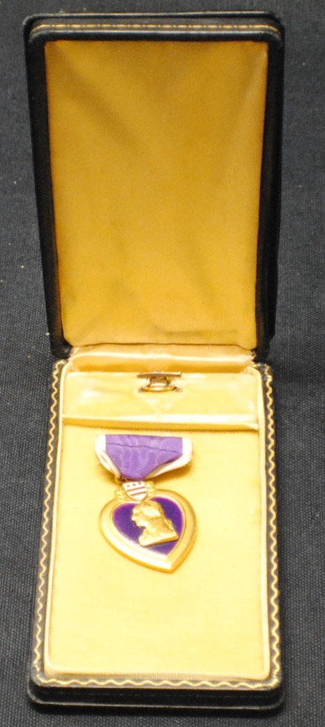 Purple Hart medal, signed: Purple Hart medal, signed William H. Bacon