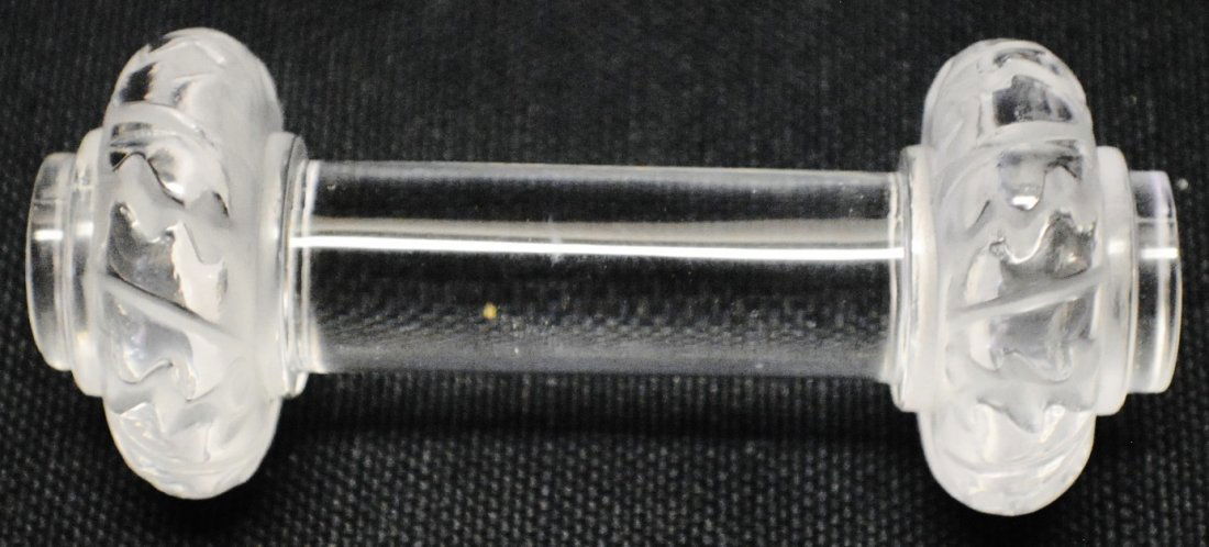 Lalique knife rest: Lalique knife rest 3 3/8” long, 1 ½’ diameter. Signed