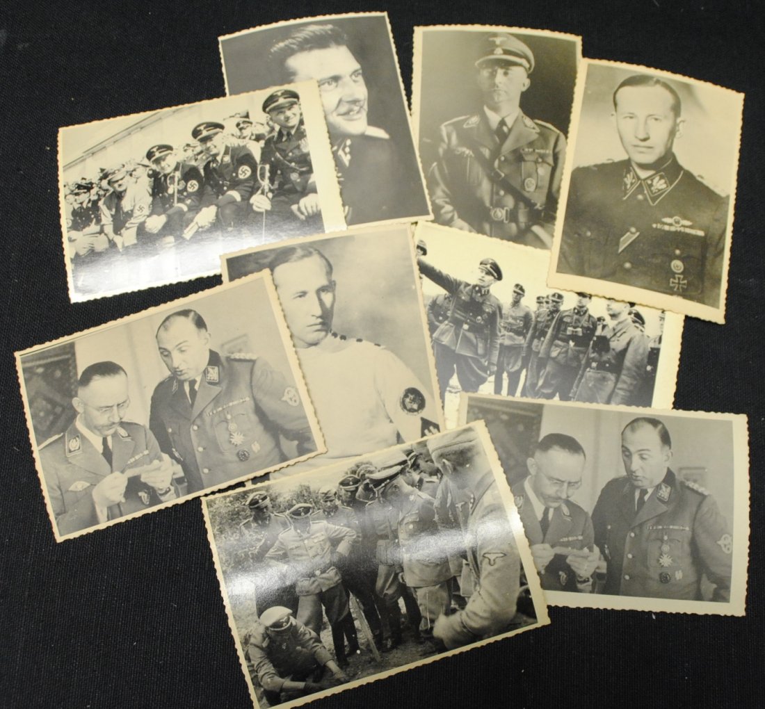 9 Photos of leading SS-men from Ukrainian archive.: 9 Photos of leading SS-men from Ukrainian archive. Himmler, Kaltenbrunner, Otto Skortseni. Age unknown
