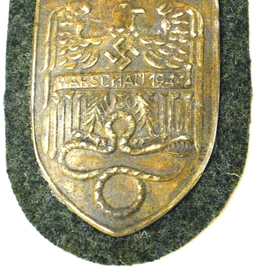 German Nazi Warsaw shield: German Nazi Warsaw shield. Age and authenticity unknown