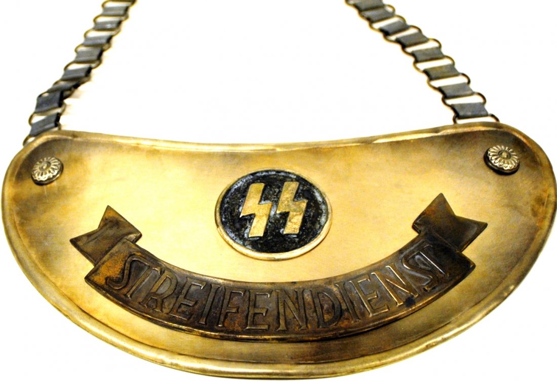 German Nazi Streifendienst gorget.: German Nazi Streifendienst gorget. High quality reproduction
