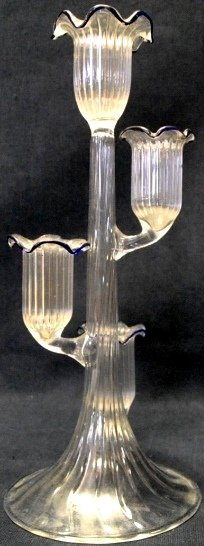 Victorian fine glass candlestick: Victorian fine glass candlestick 10" tall