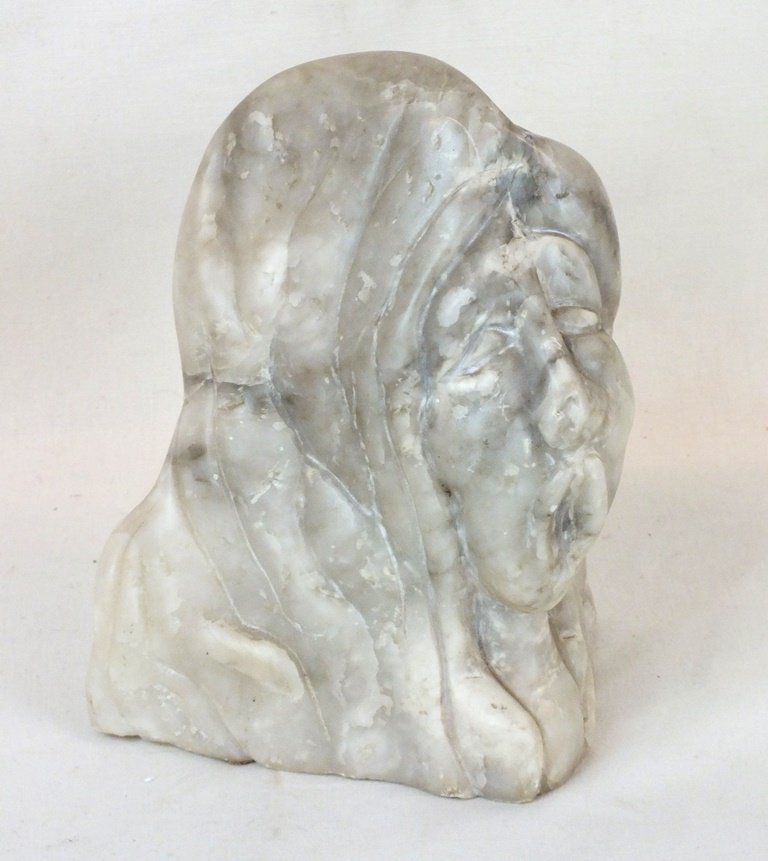 Inuit Eskimo marble olld man carving: Inuit Eskimo marble olld man carving 8 1/4" X 7" X 5 1/2"