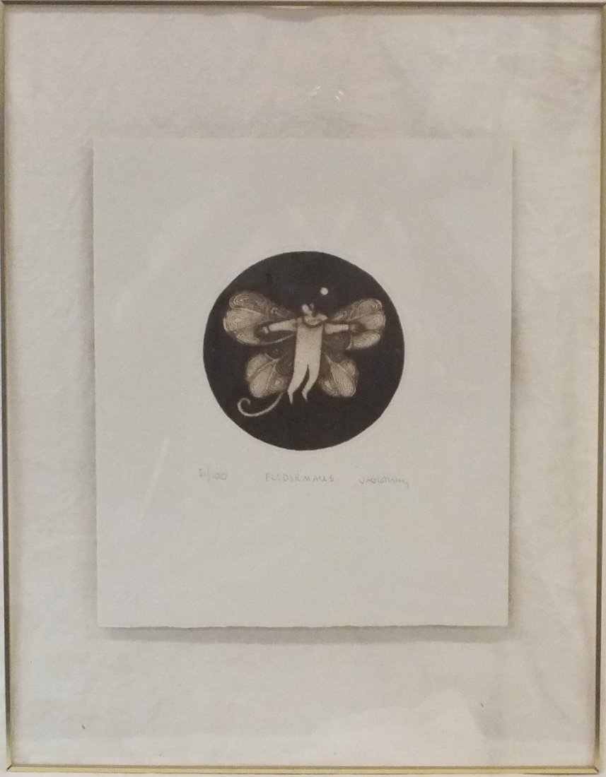 Carol Jablonsky (1939 - 1992) "Fledermous" Lithograph (1 of 8)
