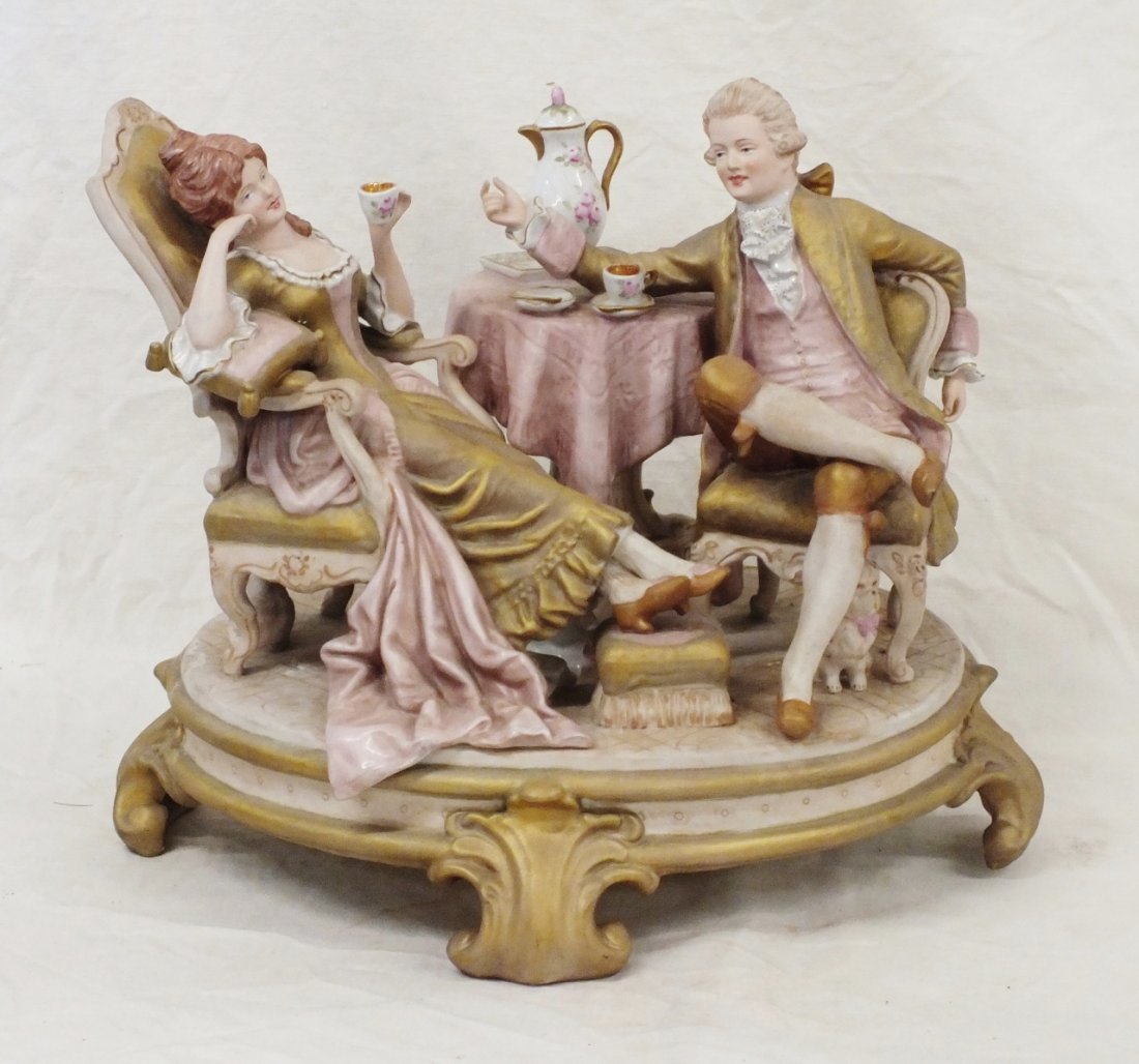 Royal Dux "Tea Time" figurine / sculpture (1 of 10)