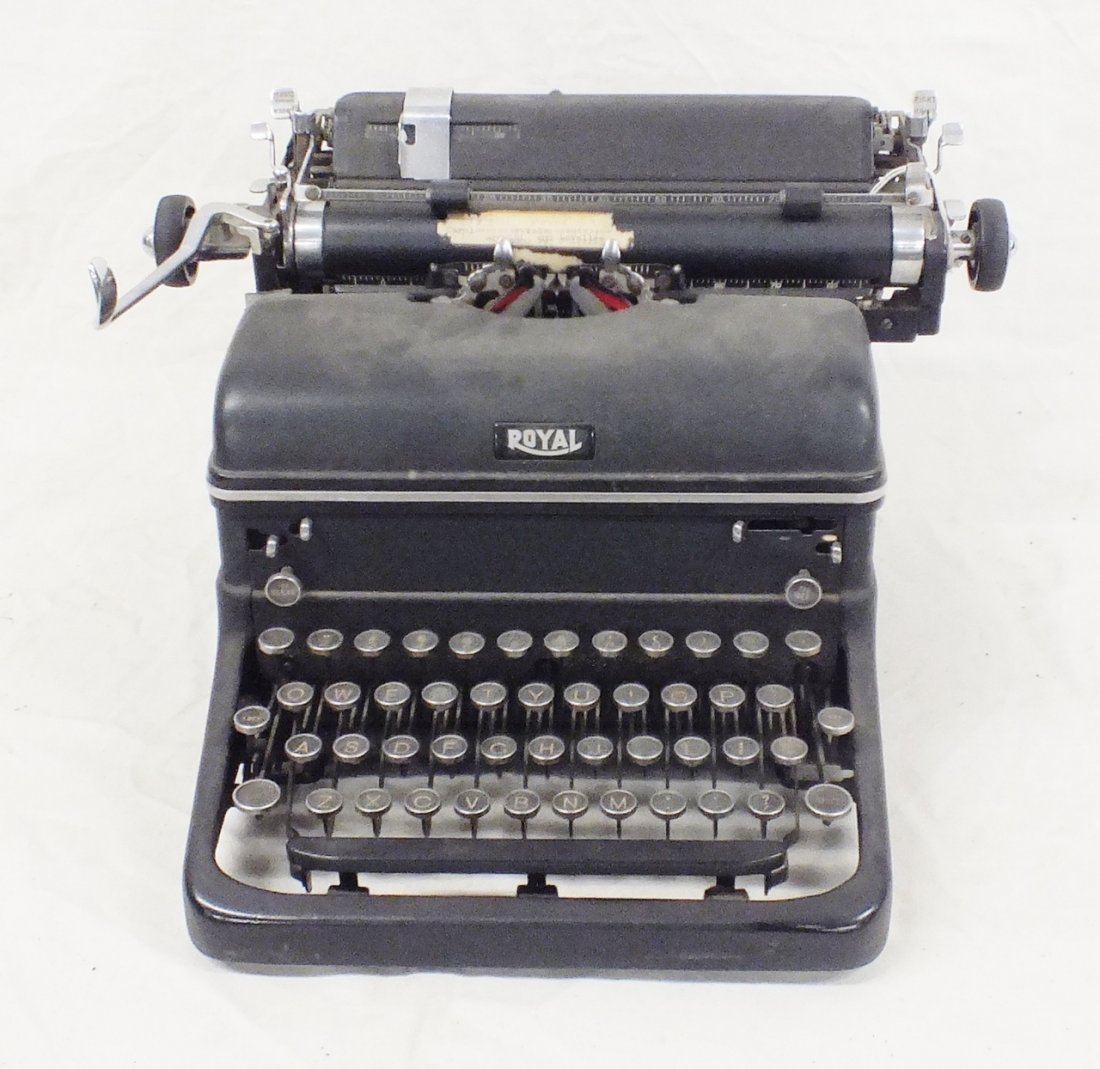 Royal typewriter: Royal typewriter. Dimensions 9â€ x 17â€ x 16 Â½â€. Deaccessioned from the EcoTarium museum, Worcester, MA. For more information visit www.ecotarium.org/science-nature-exhibits/collections-e