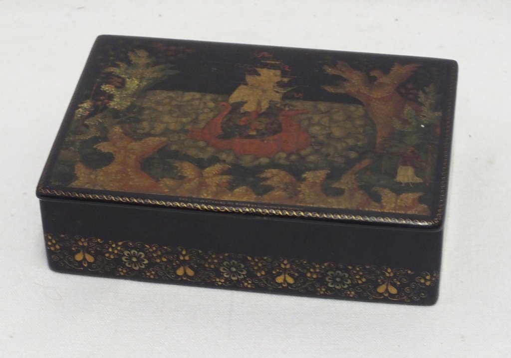 Russian lacquer box Palekh 1926 artist Alexei Blokhin (1 of 8)