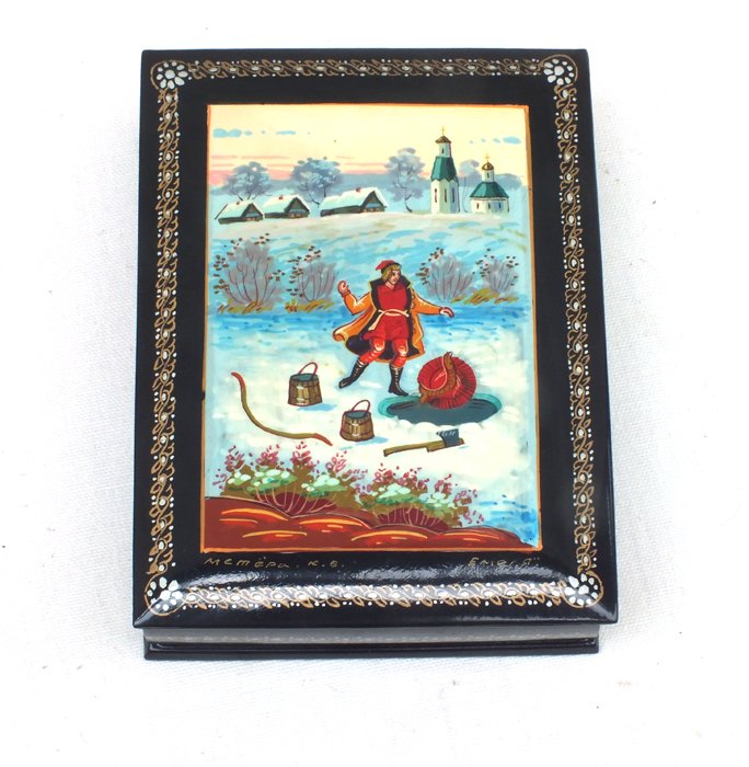 Russian Mstera lacquer box "Emelia" (1 of 6)