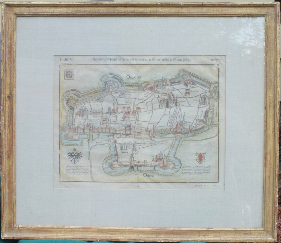 Antique map of a German town (1 of 10)