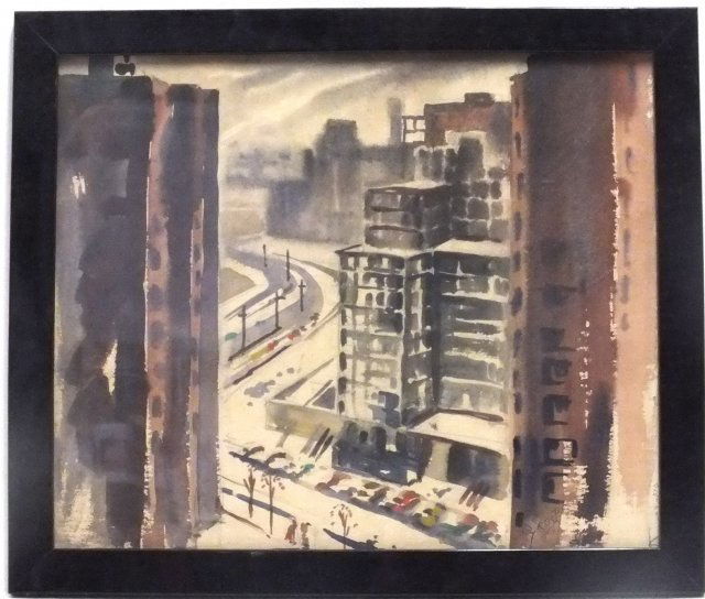 George Grosz (1893 - 1959) "New York View" (1 of 10)