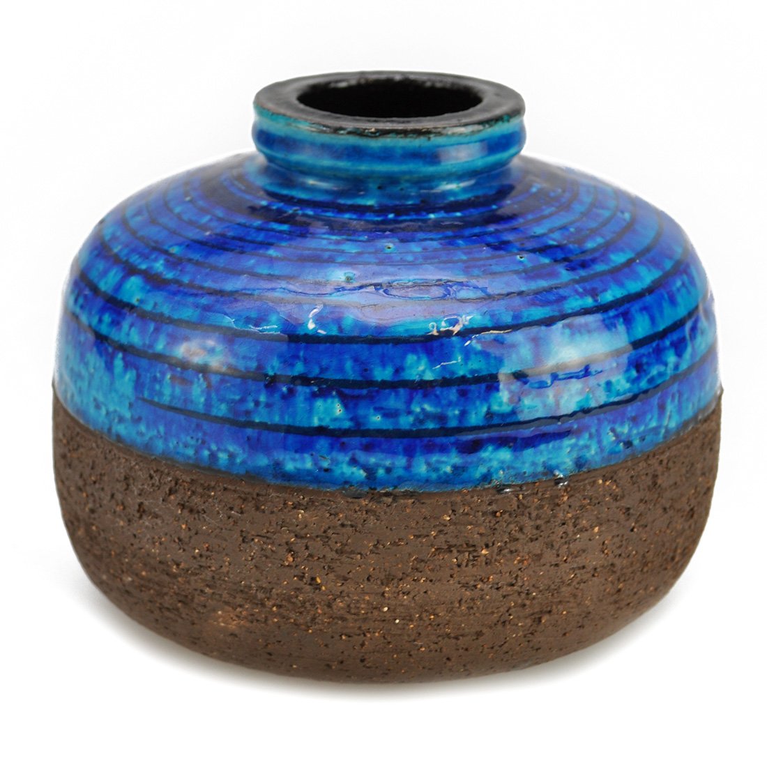 VAS, INGER PERSSON, Rörstrand Atelje: Delvis glaserad i mörkblått. Undersida signerad. Inga anmärkningar. Höjd 11 cm.