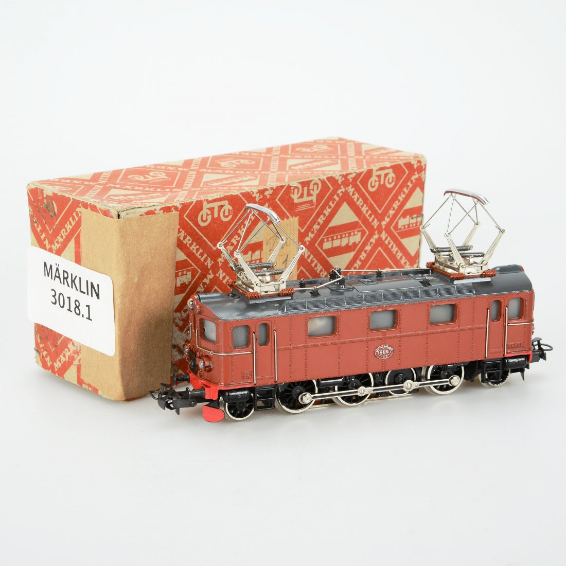 ELLOK, 3018.1, Märklin, H0: Elektrolokomotive. 1957. Smärre slitage, smärre färgbortfall. Med röd kartong (tejpad). Marklin/Maerklin (108)