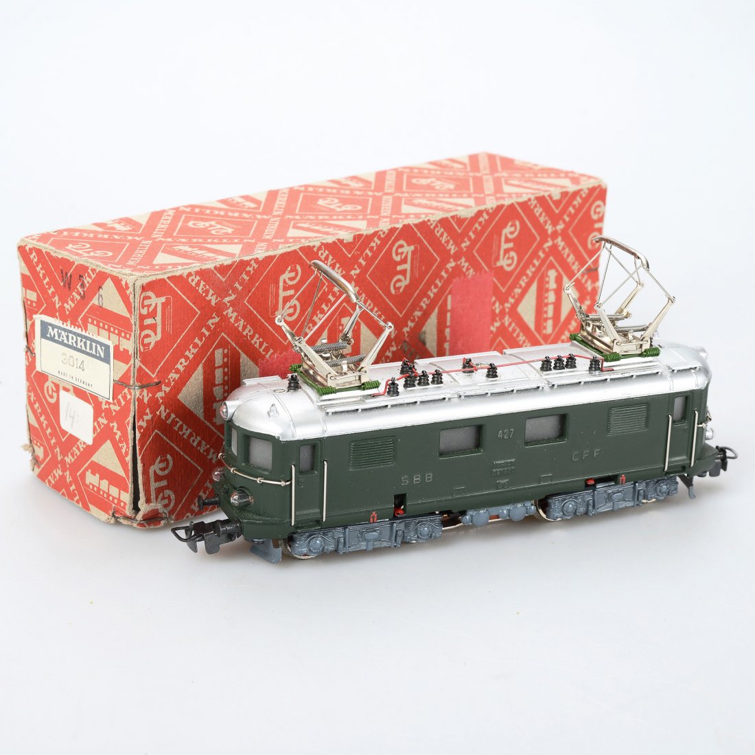ELLOK, 3014/RET 800, Märklin, H0: Elektrolokomotive. Bruksslitage, smärre märken. Med röd kartong. Marklin/Maerklin (664)