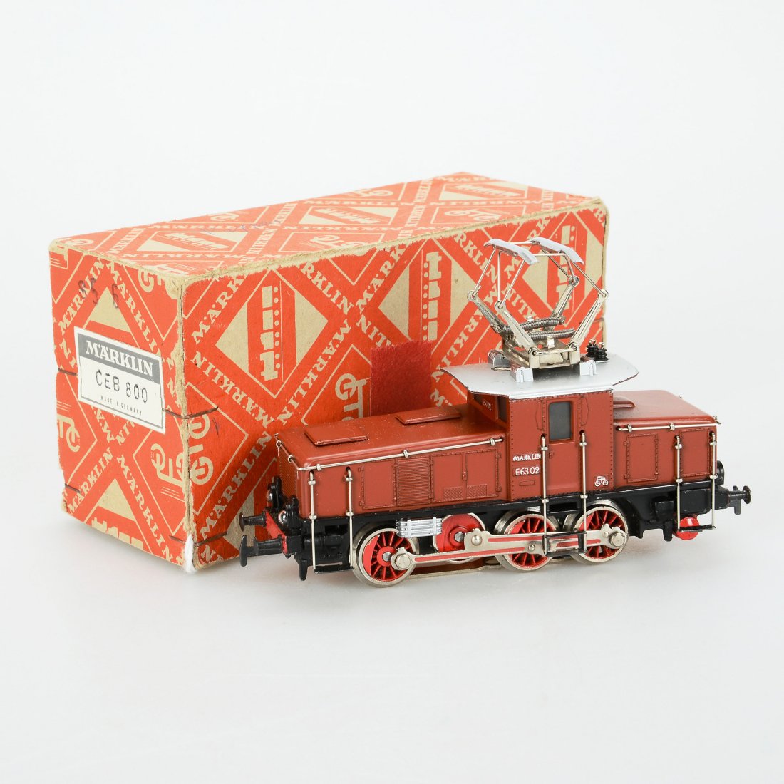 ELLOK, 3002/CEB 800 E6302, Märklin, H0: Elektrolokomotive. Smärre slitage. Med röd kartong. Marklin/Maerklin (114).