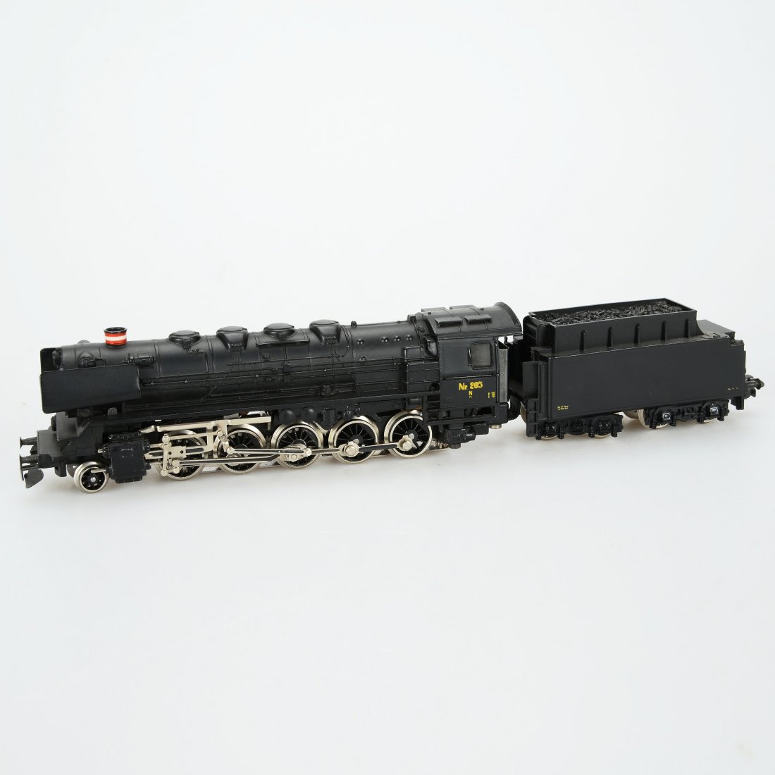 ÅNGLOK med TENDER, 3045, Märklin, H0: Dampflokomotive. 1967-1968. Smärre slitage, tender saknar detalj. Utan kartong. Marklin/Maerklin (116).