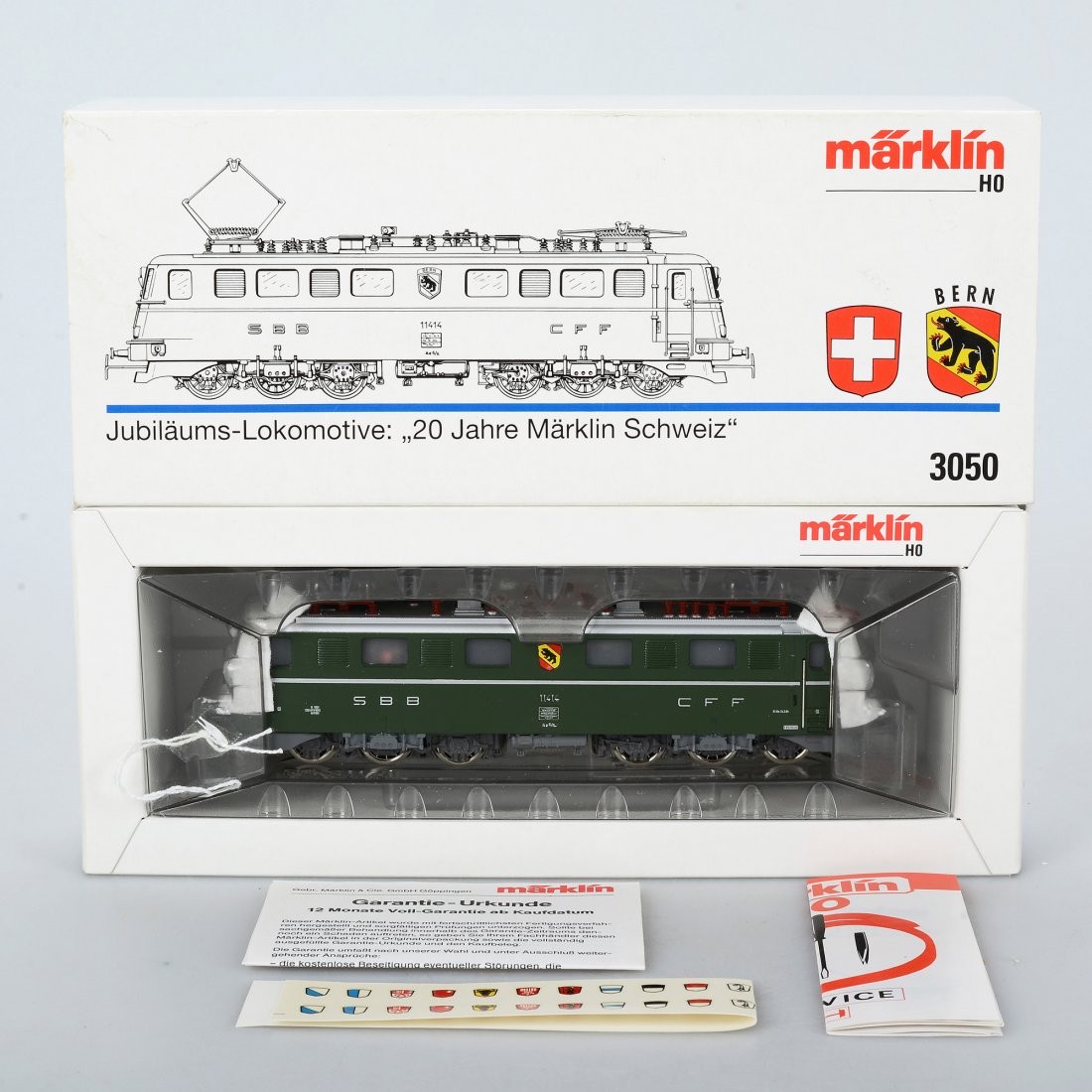 ELLOK, 3050, Märklin, H0: Elektrolokomotive. Ej genomgången. Med kartong, instruktioner och klistermärken. Marklin/Maerklin (209)