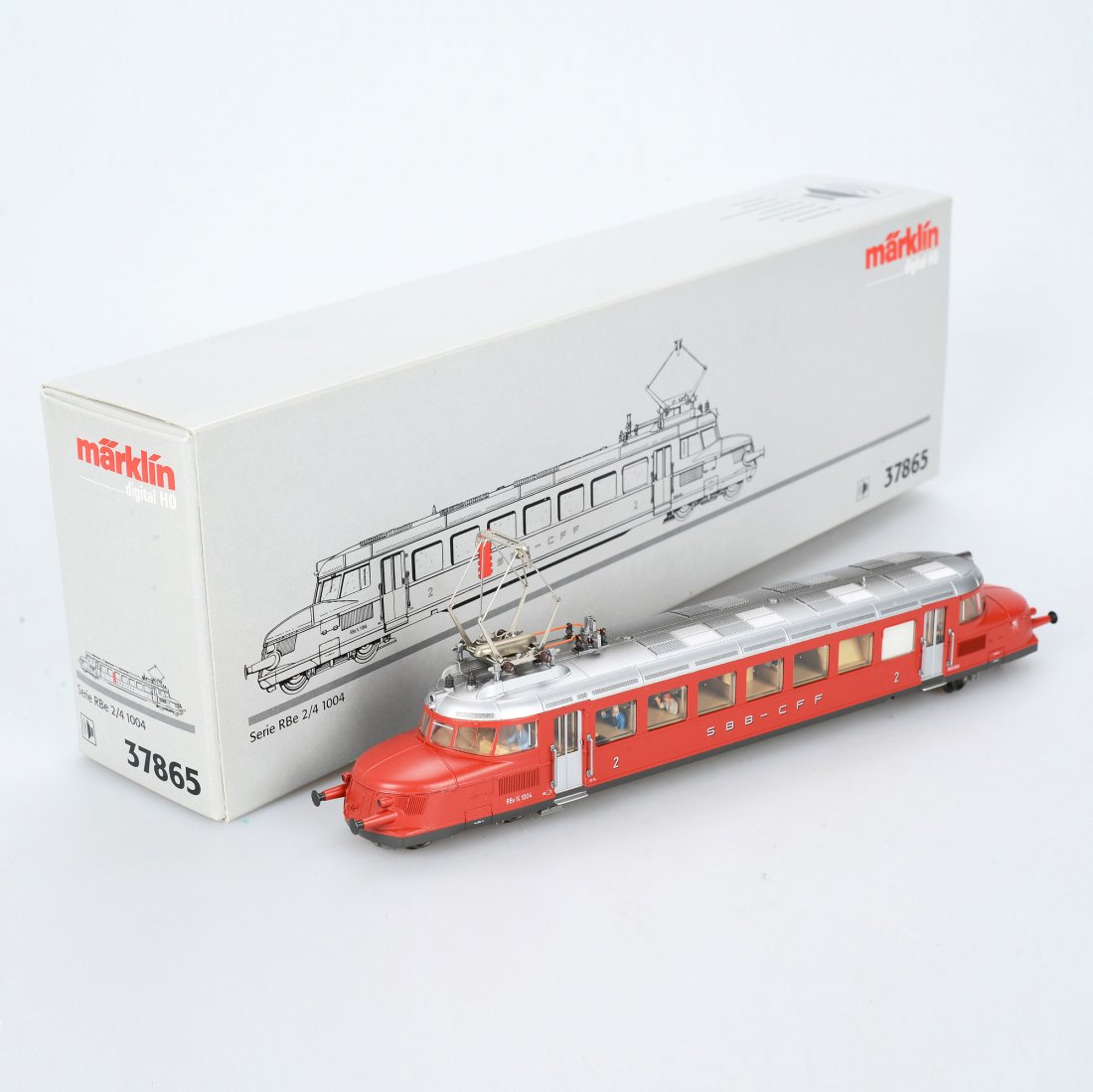MOTORVAGN, 37865, Märklin, Digital H0: Triebewagen/elektrolokomotive. Minimalt bruksslitage undertill. Med kartong och instruktioner. Marklin/Maerklin (339)