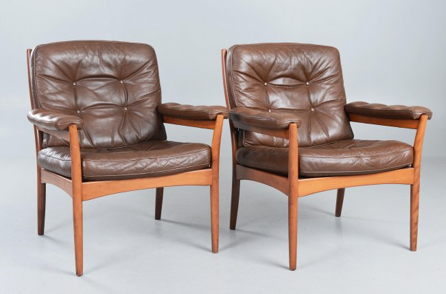 FåTÖLJ, 1 par, retro 1960 70 tal, teak, Göte Möbler, Lot 122 FåTÖLJ, 1 par, retro 1960 70 tal, teak, Göte Möbler, Lot 122
