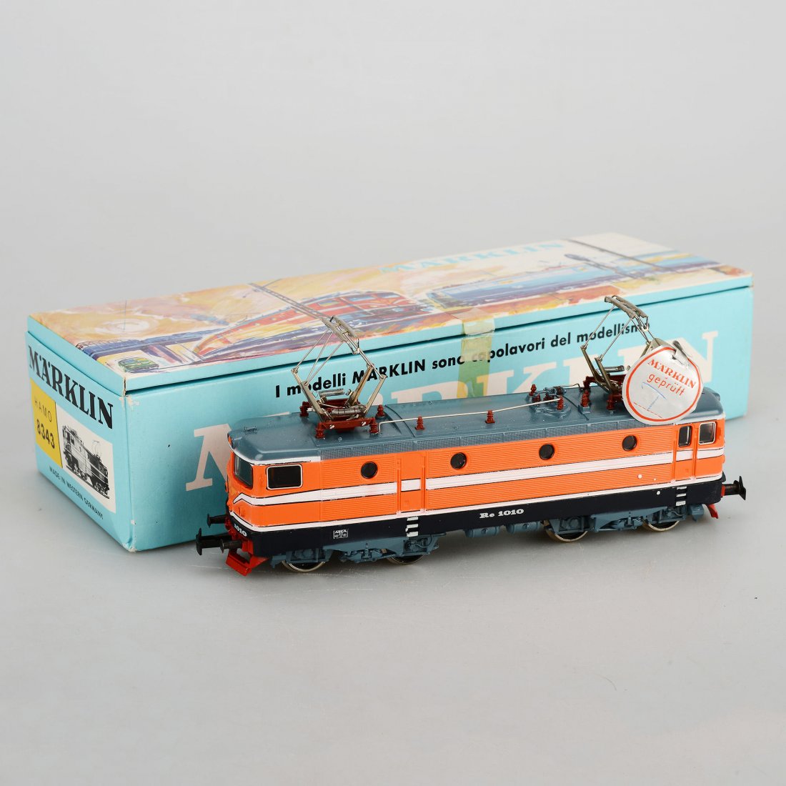 ELLOK, 8343, Hamo/Marklin, H0: Svenskt Rc-lok SJ. Med kartong, tillbehor och instruktion. Smarre slitage, funktion ej kontrollerad. Marklin/Maerklin. Elektrolokomotive. (123)