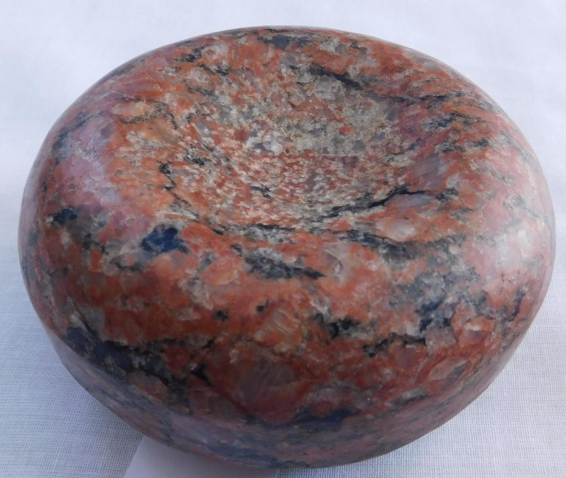 Discoidal Stone: Discoidal Stone, pre-historic item. Made of stone, the item measures 4 1/8" x 1 3/4". Kane County, Illinois. Condition: Good, see images. Shipping: $18.50 w/insurance and signature, due to value.