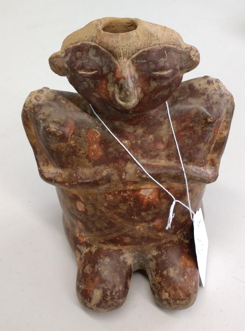 Large Chinesco Figure: Large Chinesco Figure, c. 1700 years old. Made of clay and paint, the item measures 9" x 7". Nayarit, Mexico. Classic piece. From an old, 1960s California collection. Condition: Minor scuffs, see imag
