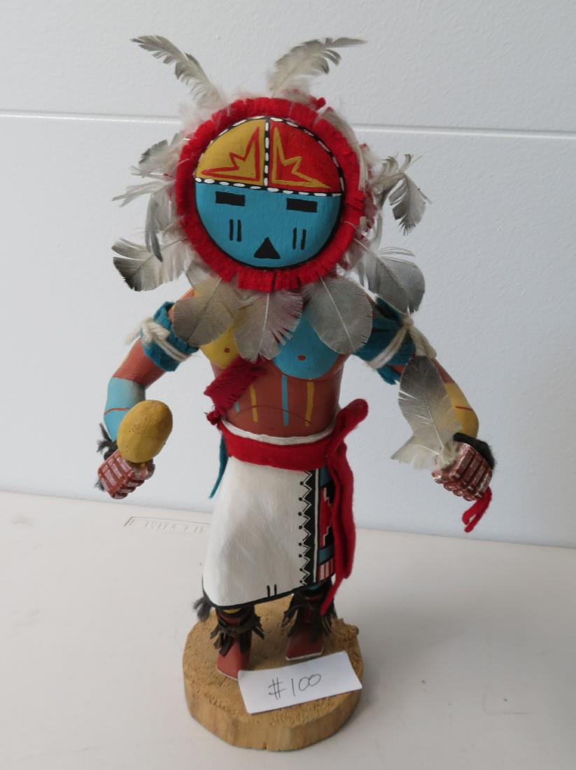 Hopi Kachina: Hopi Kachina, c. 1930s. Made of cottonwood, leather and paint, the item measures 13" x 7" x 4". Arizona. Condition: Good, see images. Shipping: $30.00 w/insurance and signature, double-boxed.