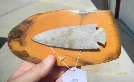 Flint Spear: Sugar Quartz Dovetail Flint Spear from Illinois. This is from old Texas Collection 500 AD. Shipping 12.50. Good condition.