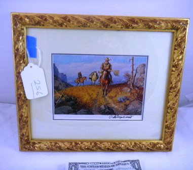Signed Olaf Weighorst Print: Signed Olaf Weiighorst Print, measuring 7 x5 inches. Condition very good. Shipping $18.00