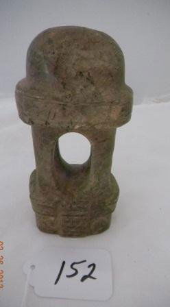 Mezcala Pre-Columbian Figure of Temple: Mezcala Pre-Columbian Figure of Temple, measuring 6 1/2 by 3 inch, Good condition. Shipping $22.00