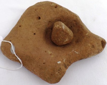 Paint or Medicine Mortar & Pestle: Paint or Medicine Mortar & Pestle. From Apache County, Arizona. 5" x 6". Condition: As Found (Good). Shipping: $20.