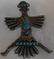 Hopi Sterling Silver & Turquoise Eagle Kachina Pin
