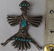 Hopi Sterling Silver & Turquoise Eagle Kachina Pin - 2