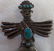 Hopi Sterling Silver & Turquoise Eagle Kachina Pin - 8