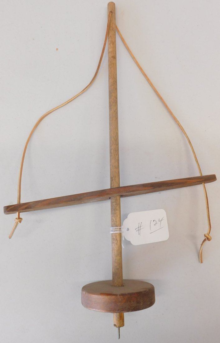 Pump Drill: Pump Drill, this 20th century wood and metal pump drill might be Hopi. It measures 18 1/2 x 11 inches. Nice teaching example. Condition: Good, see images. Shipping: $24.00