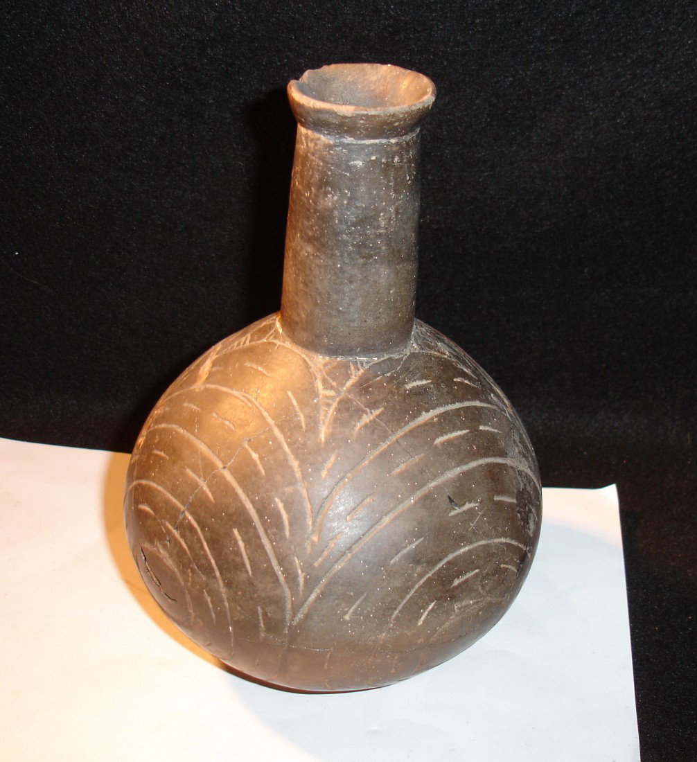 Caddo Belcher Bottle: Caddo belcher bottle stands 7 1/2”