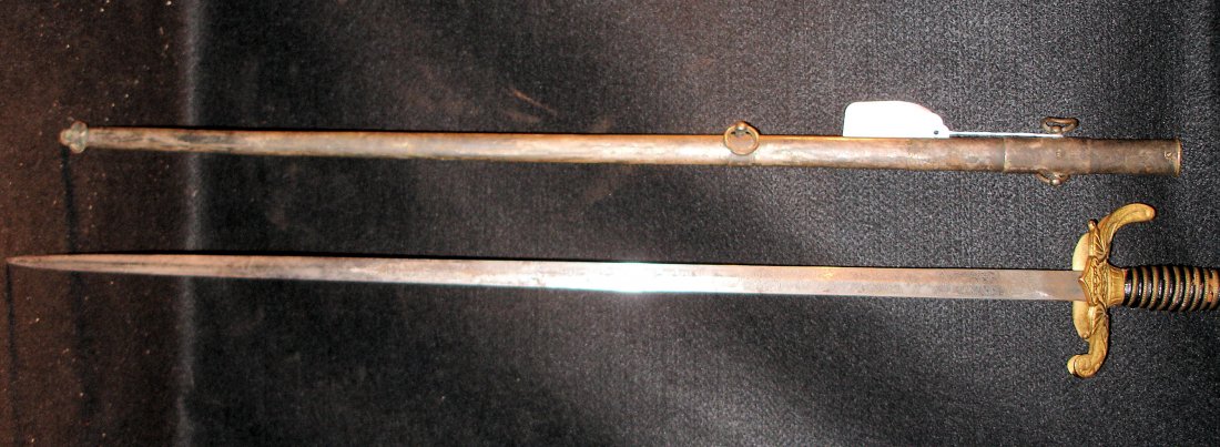 EARLY Boston Regalia Co. Fraternal Sword ws: early Boston Regalia Co. (founded 1866) Odd Fellows fraternal sword, 34"L includes scabbard nicely engraved throughout