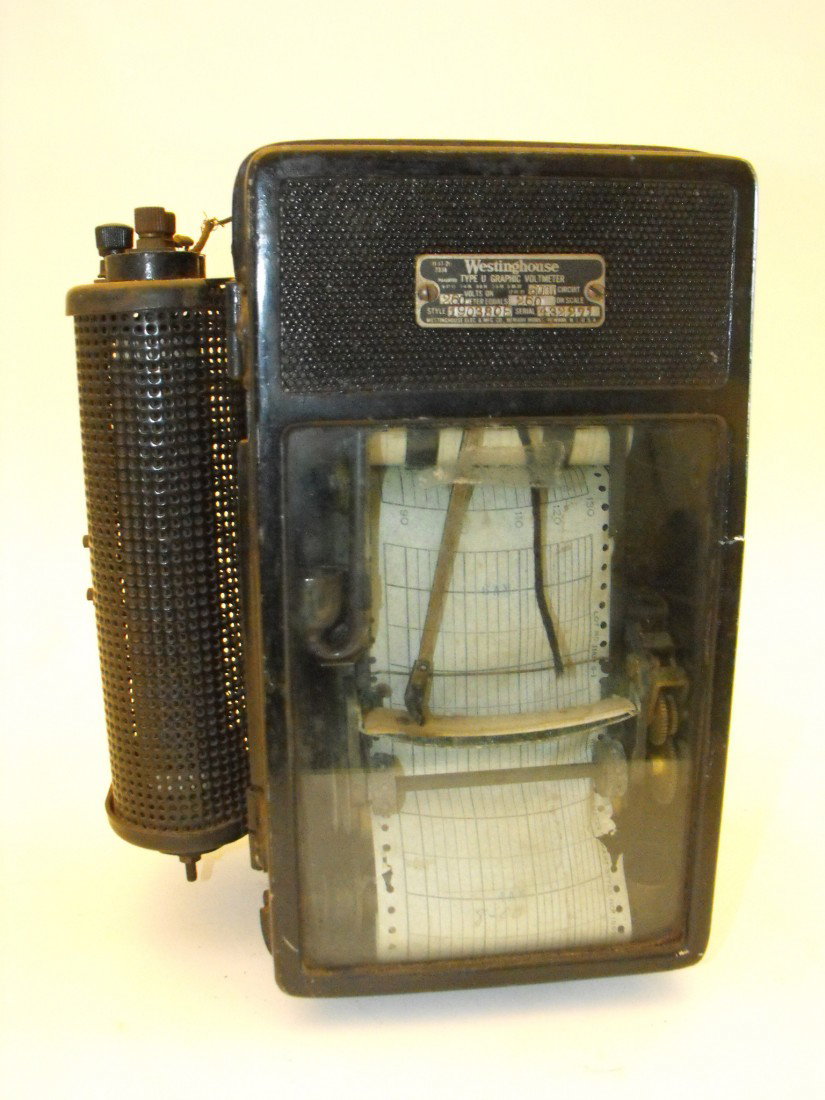 081: Westinghouse: Westinghouse Type U Graphic Voltmeter, Style # 190380E, marked 11/17/21, approx 10 1/4" tall
