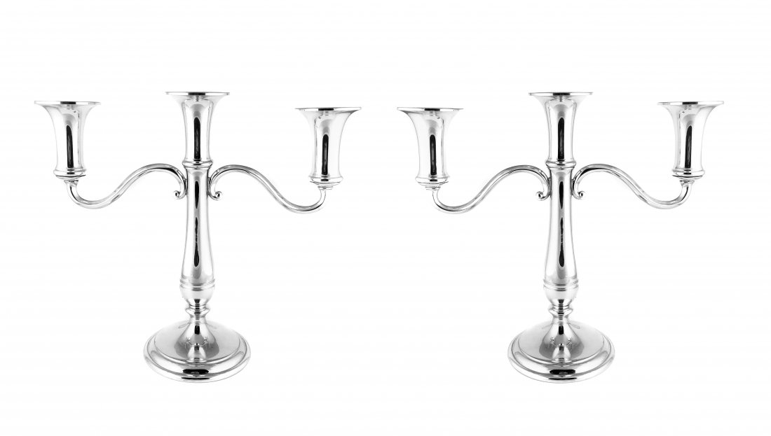 VINTAGE AMERICAN STERLING THREE-LIGHT CANDELABRA (1 of 2)