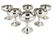 SET OF SIX AMERICAN STERLING SILVER SHERBERTS