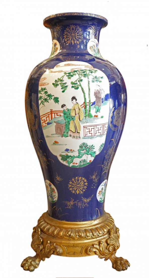 GILT-BRONZE MOUNTED CHINESE EXPORT PORCELAIN VASE (1 of 7)