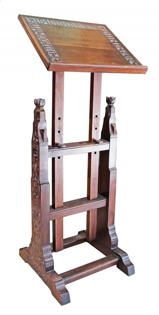 A Carved Walnut Lectern (1 of 1)
