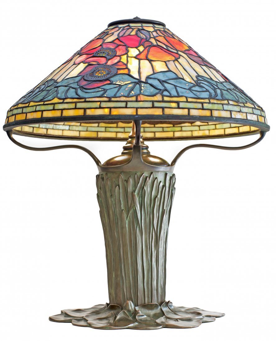 IMPORTANT TIFFANY STUDIOS "POPPY" TABLE LAMP (1 of 6)