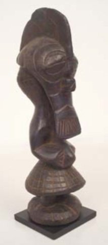 STYLE OF TOMA PEOPLE REPUBLIC OF LIBERIA: Property of Lynn University to benefit the Library Renovation Fund To be sold subject to no reserve STYLE OF TOMA PEOPLE REPUBLIC OF LIBERIA Songye People Kiefwebe Society Masked Dancer Totem Figure C