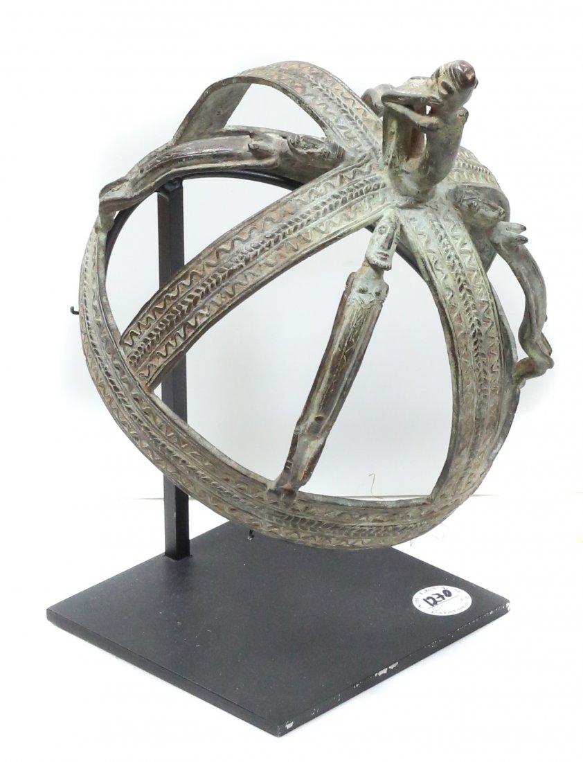 STYLE OF HOGON'S CEREMONIAL CROWN LOST WAX CAST BRONZE (1 of 1)