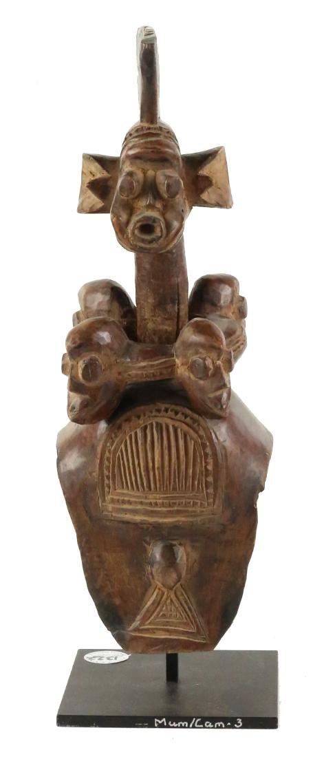 STYLE OF MALE CEREMONIAL SHOULDER MASK - CARVED WOOD (1 of 3)