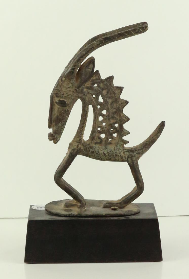 STYLE OF HERBALIST'S FEMALE TY-WARA TOTEM LOST WAX CAST: Property of Lynn University to benefit the Library Renovation Fund To be sold subject to no reserve STYLE OF Herbalist's Female Ty-wara Totem- one of a kind lost wax cast bronze with dark green patina