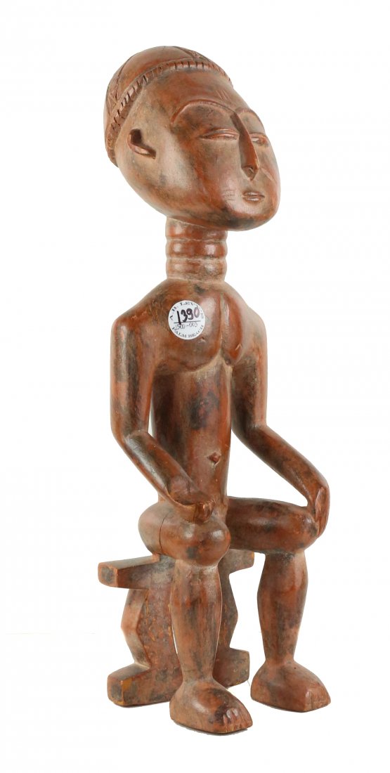 STYLE OF ROYAL MALE ANCESTRAL FIGURE - WOOD (1 of 3)