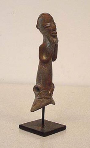 STYLE OF People Mossi Ceremonial flute with man's torso (1 of 1)