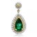 PAIR OF EMERALD AND DIAMOND EARRINGS - 2
