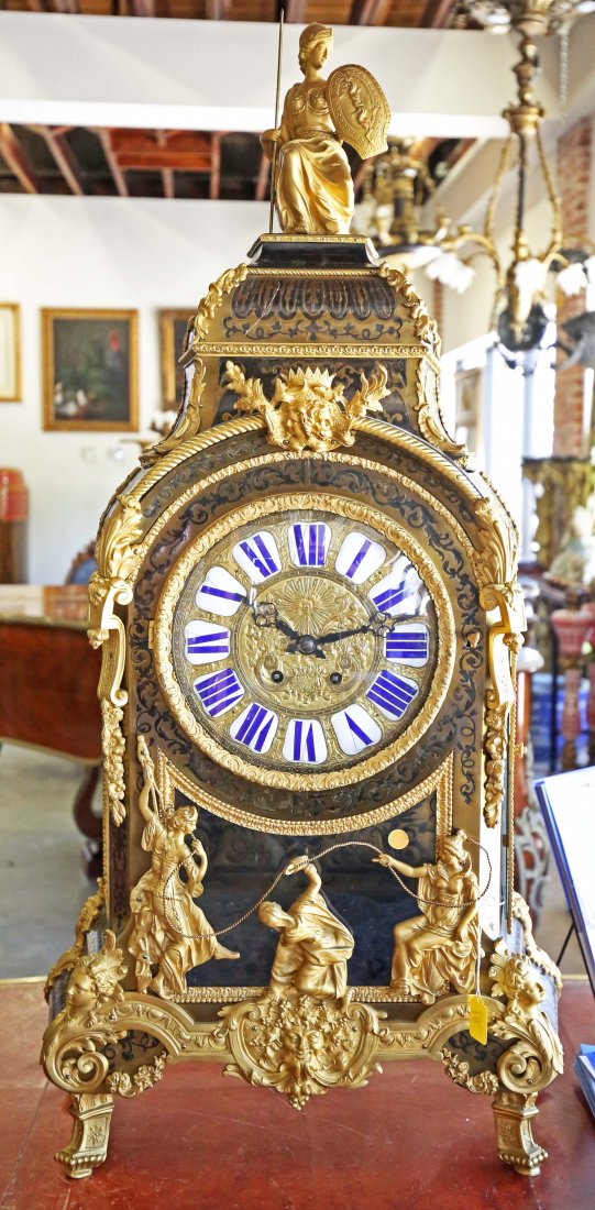 BOULLE STYLE GILT BRONZE MOUNTED MANTEL CLOCK (1 of 1)